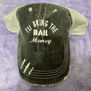 Funny gray “Bail Money” hat